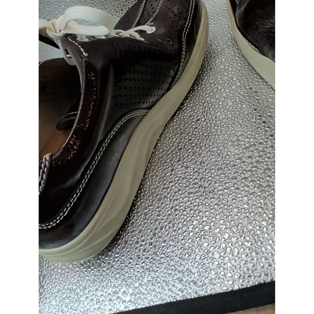 FINN COMFORT Charlotte leather sneakers shoes US Women's‎ 5 Dark Burgandy
